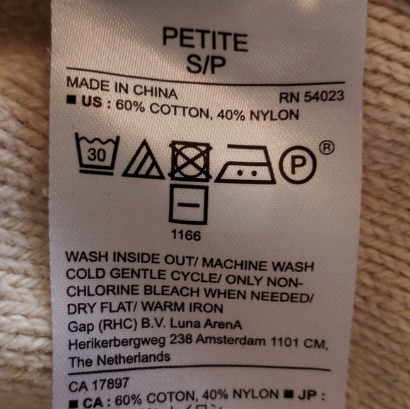 Banana Republic Cable Knit Cream Cotton Blend Turtleneck Fisherman Sweater Dress - Picture 6 of 6